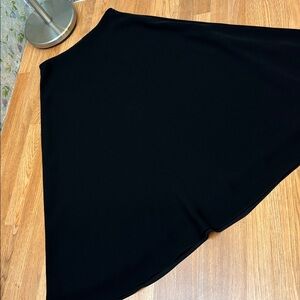Vintage Krizia elegant black A-line silhouette maxi skirt. Size L.